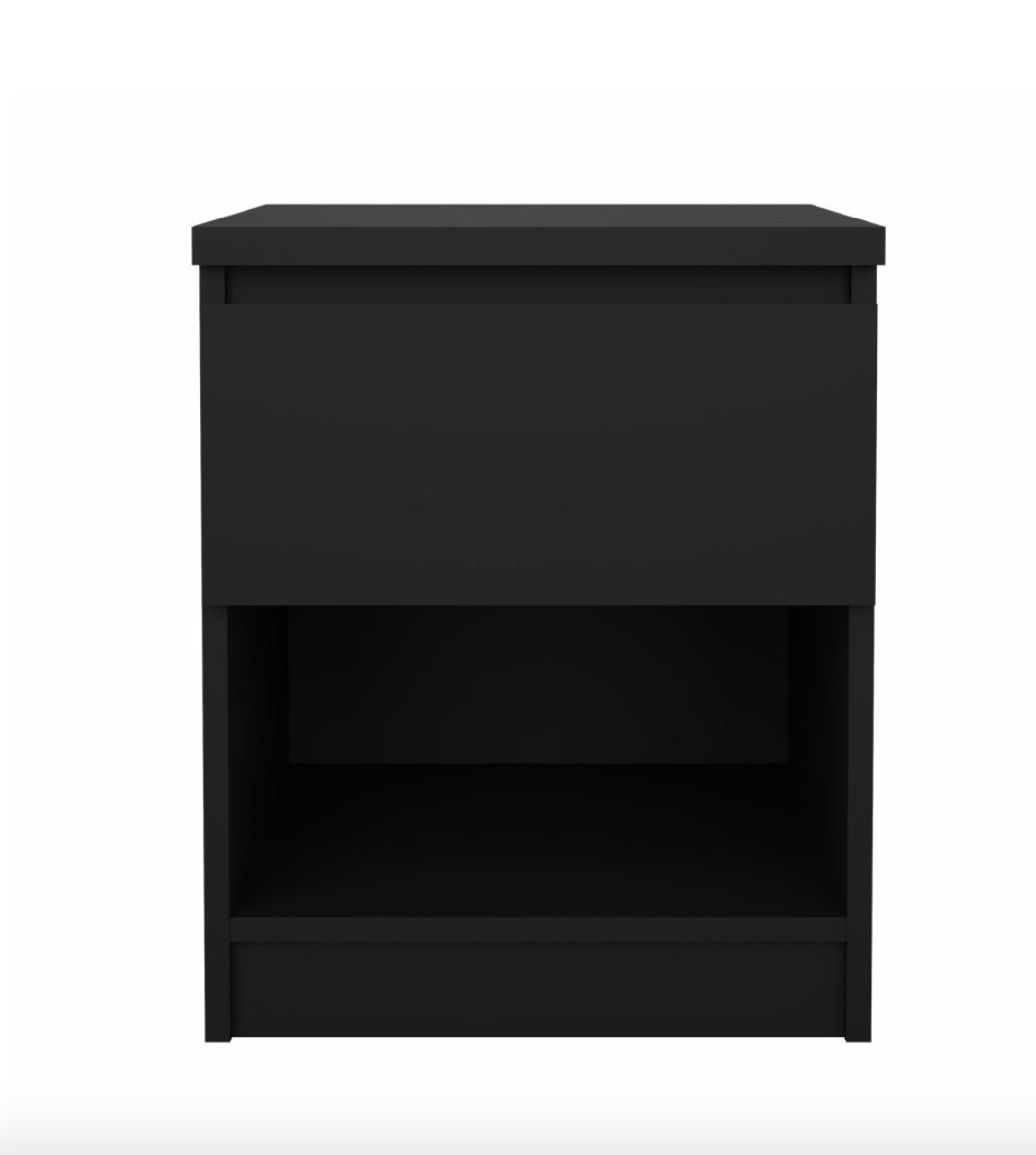 Natbord - Black med 1 skuffe