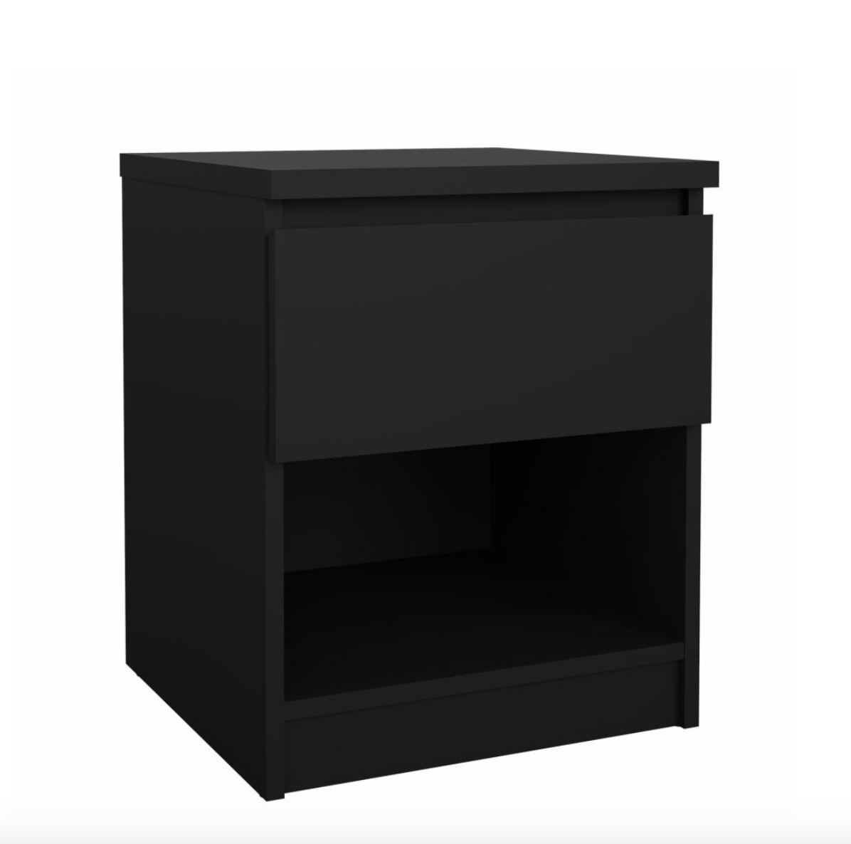 Natbord - Black med 1 skuffe