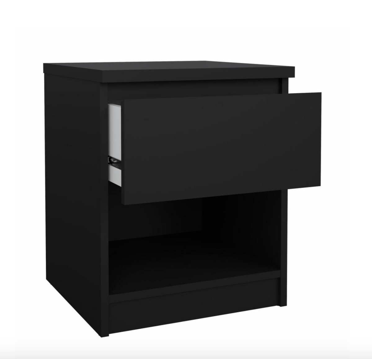 Natbord - Black med 1 skuffe