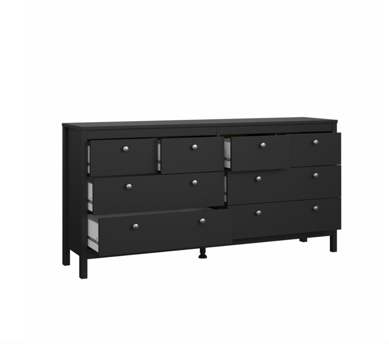 Kommode med 8 skuffer - Black