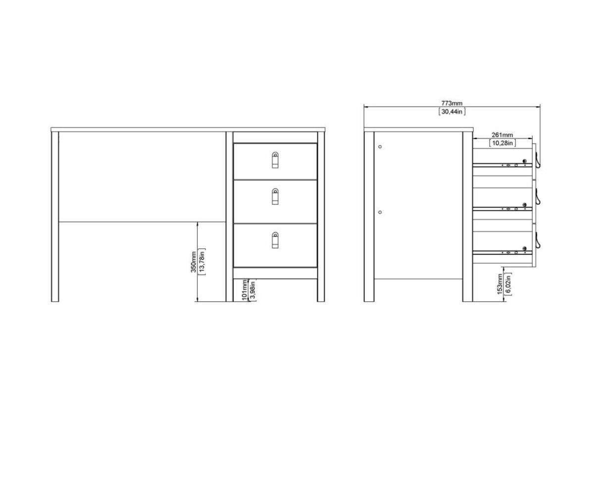 Skrivebord Nordic - White