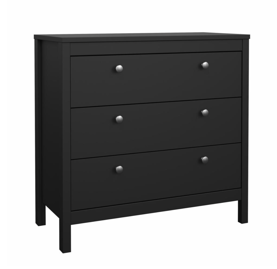 Kommode med 3 skuffer - Black