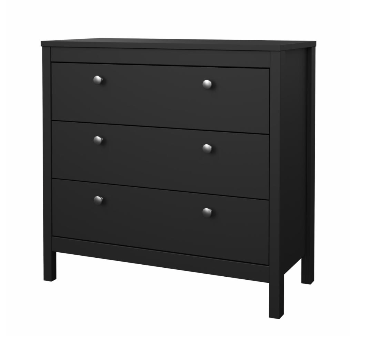 Kommode med 3 skuffer - Black