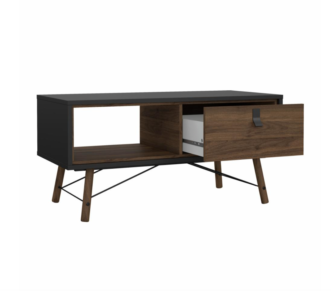 Sofabord Walnut / black