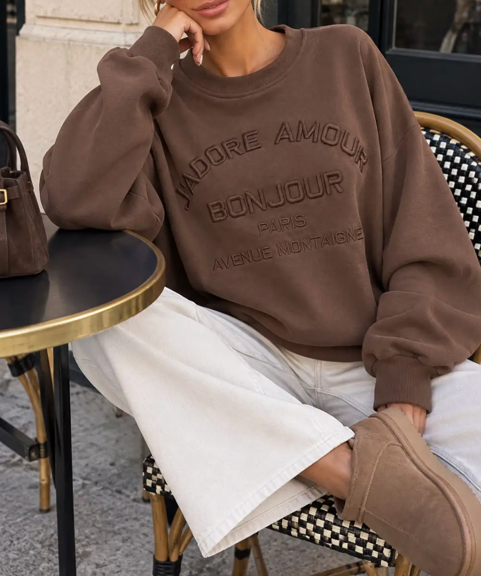 Sweater BONJOUR brown