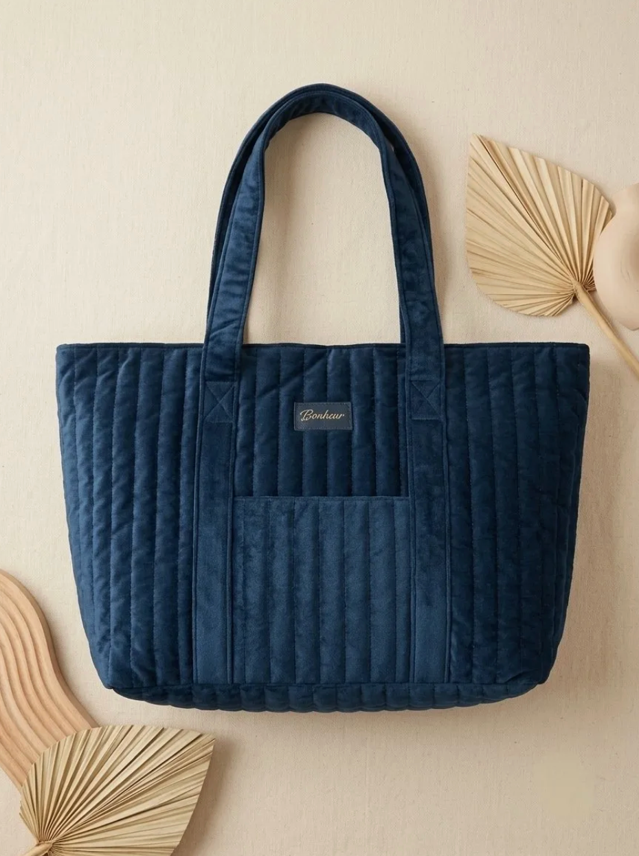 Shopper blue velvet