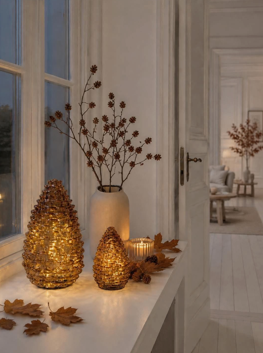 Kogle med led lys - Brown