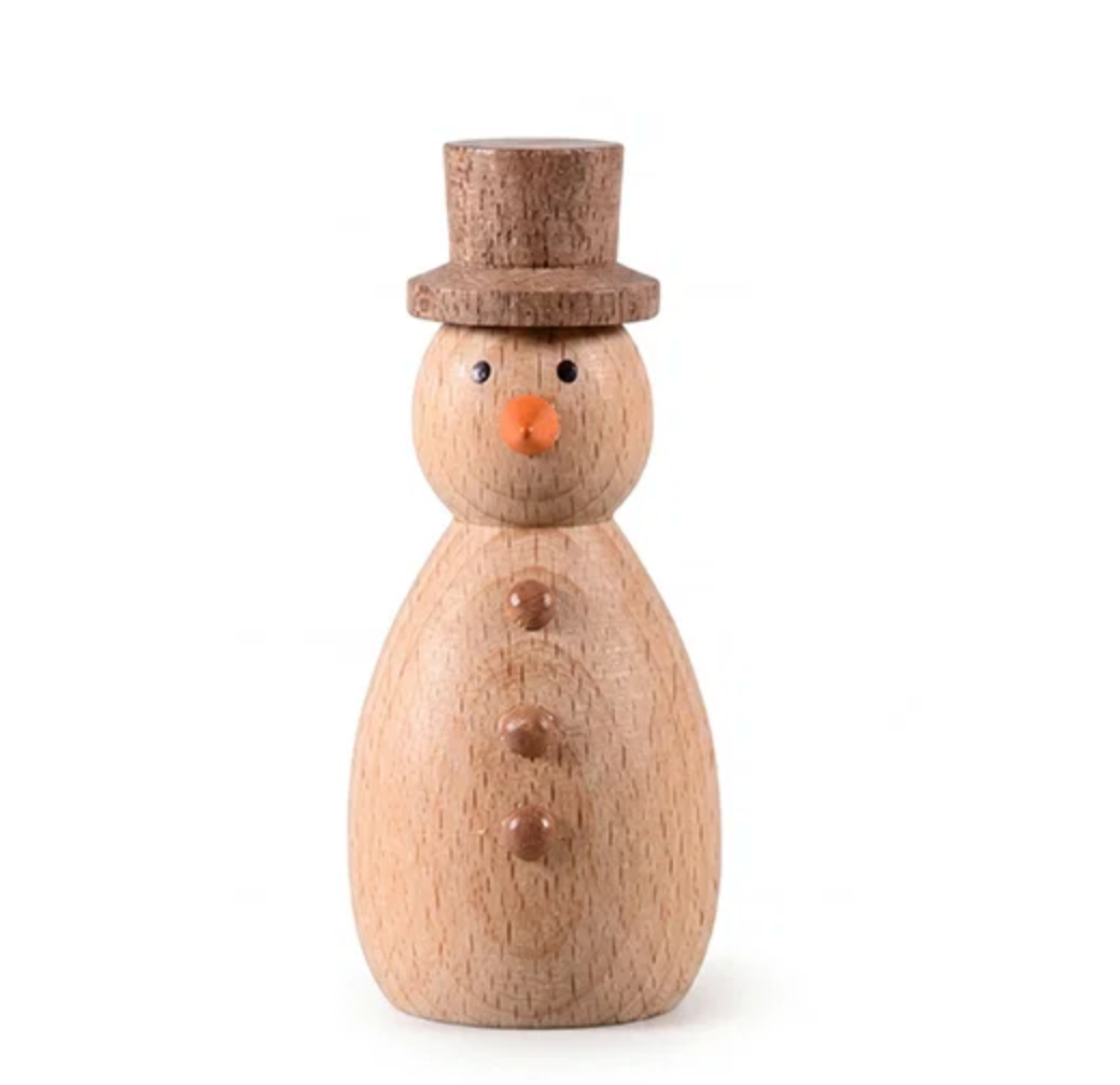Snemand - wood – dekorativ figur