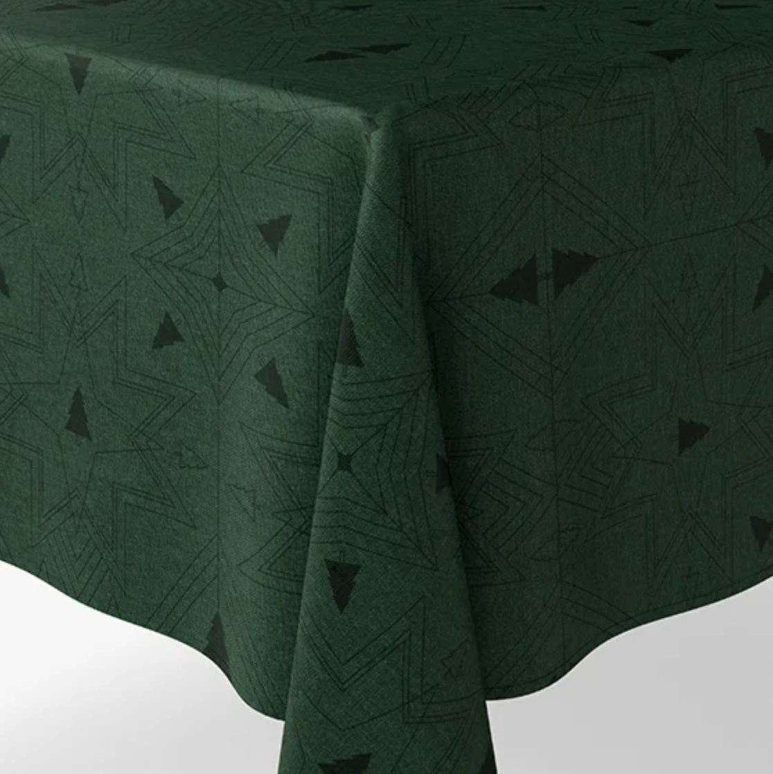 Juledug Jacquard - Grøn 240cm