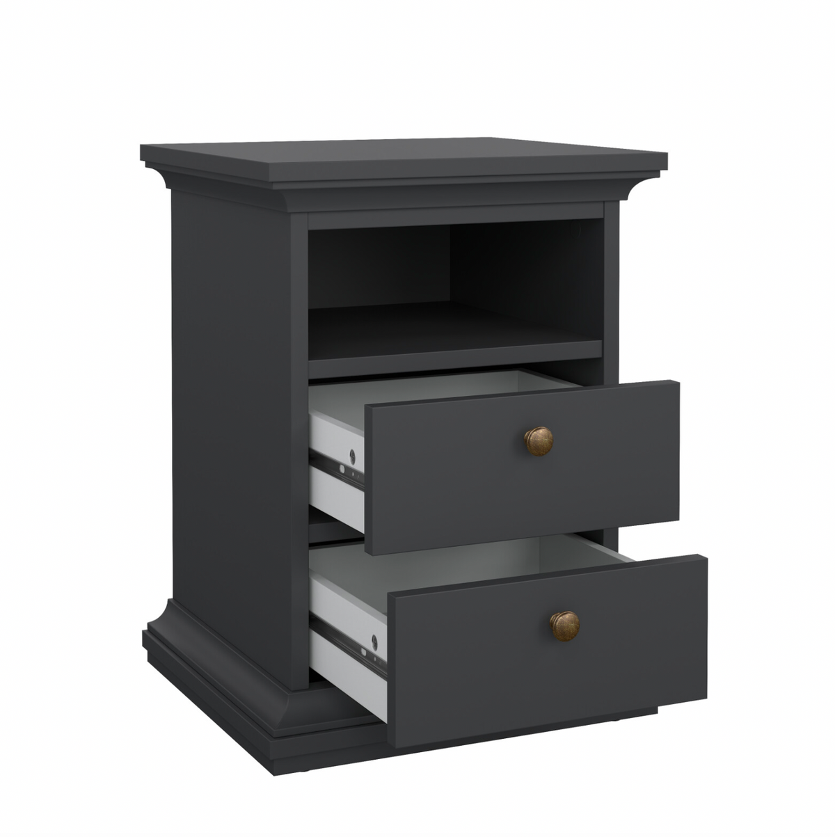 Natbord Paris Grey – 2 skuffer