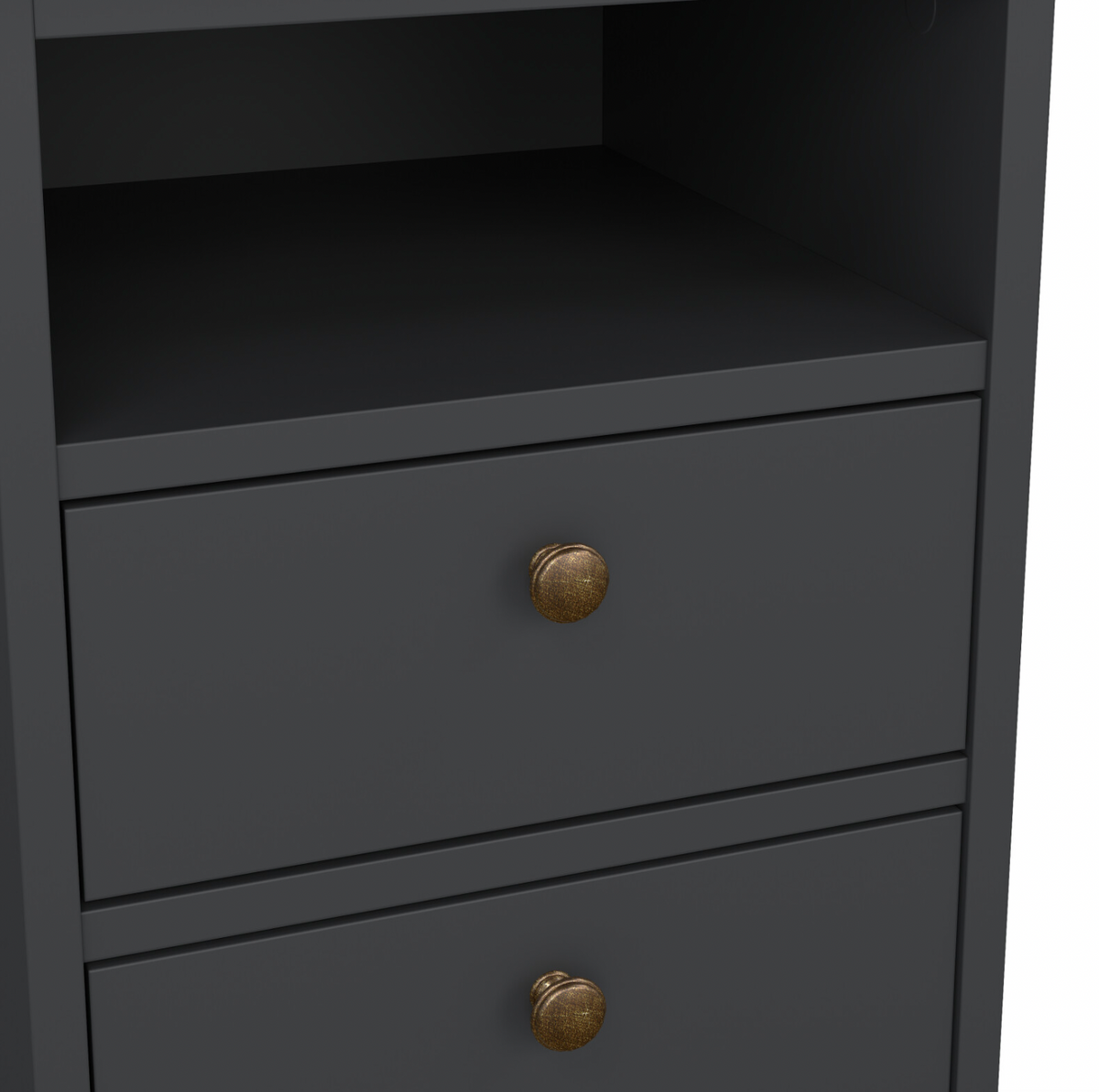Natbord Paris Grey – 2 skuffer