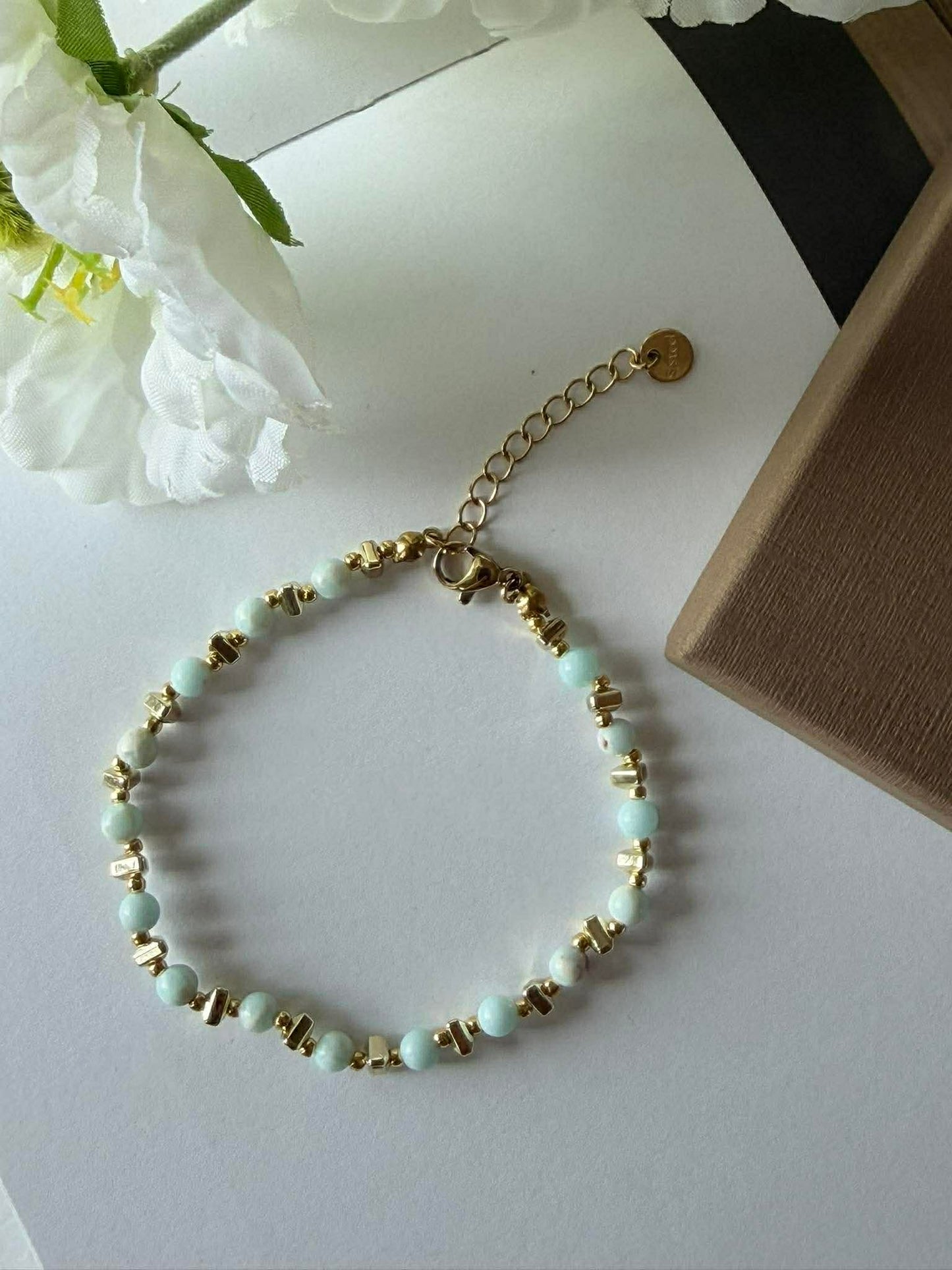Armbånd TILDE - Natursten - Jade Grøn