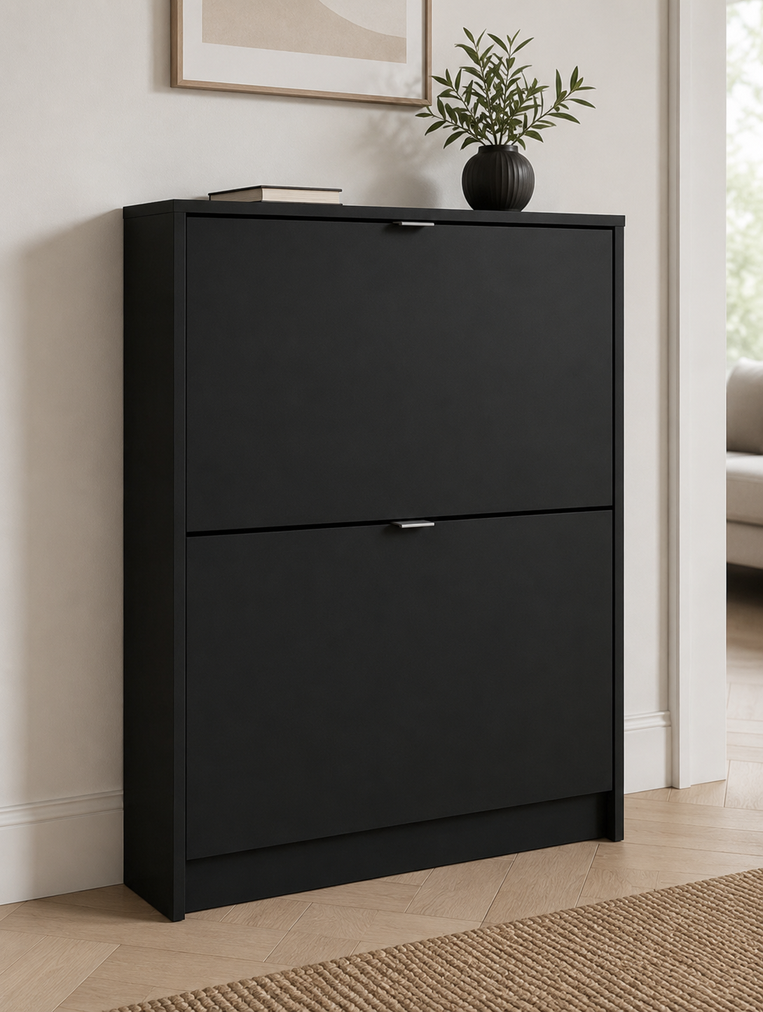 Skoskab med 2 rum - Black