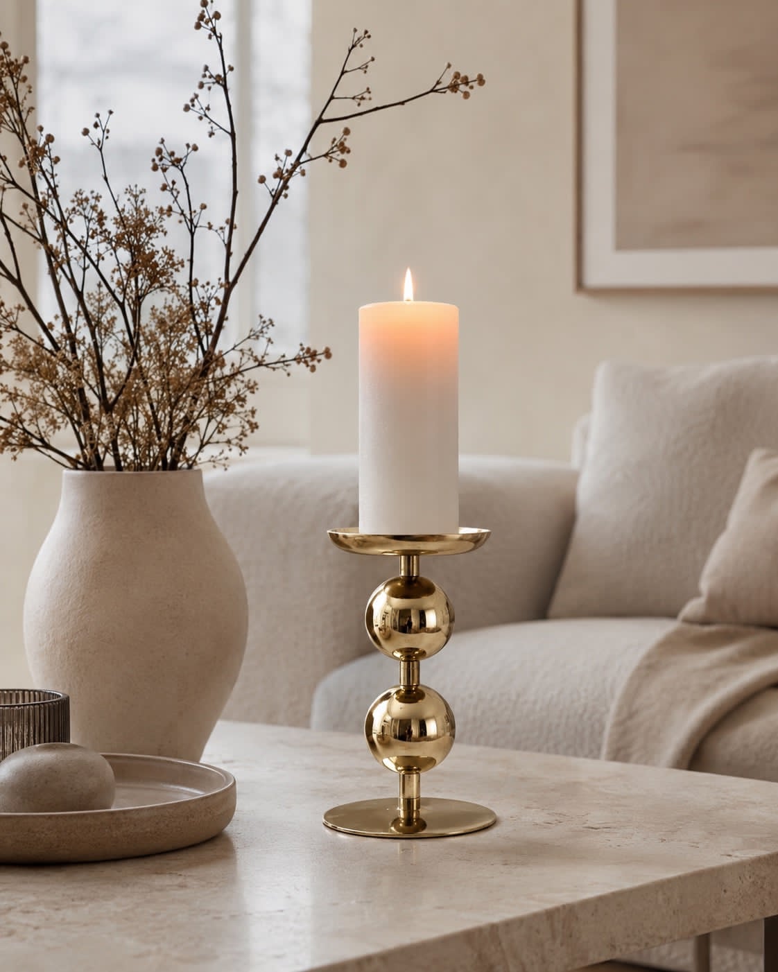 Lysestage NOYA 17 cm - Gold