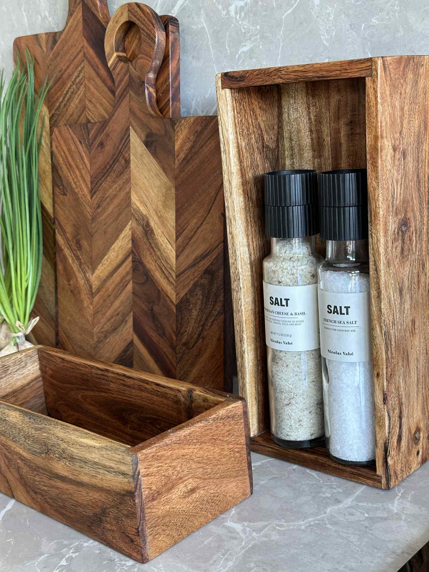 Kasser Akacie - Sæt med 2 stk.