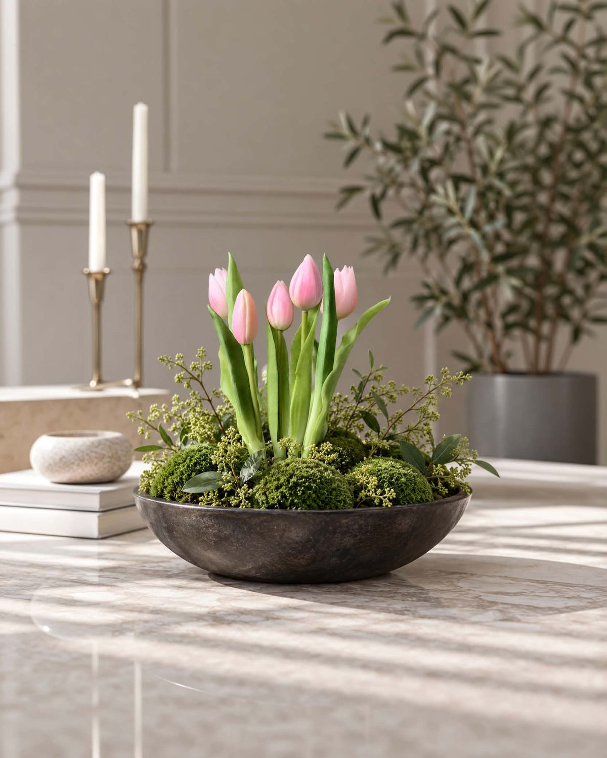 Tulipan i potte - Rosa