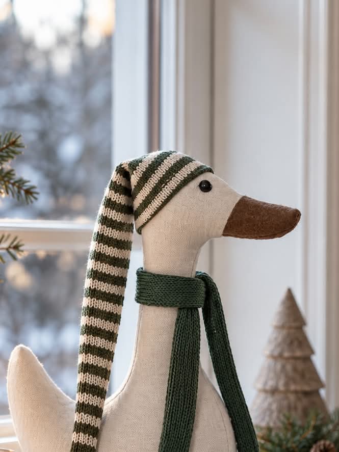 Juleand med grøn hue