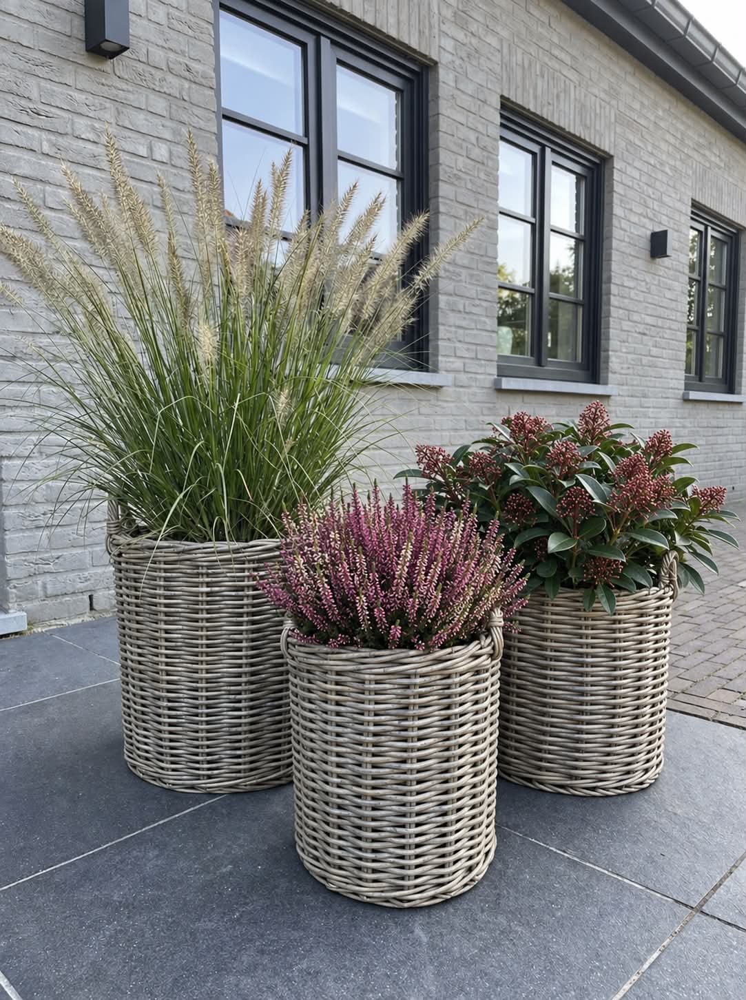 Plantekurve sæt af 3 stk Grå