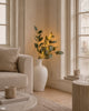 Eucalyptus gren med lys - 100cm