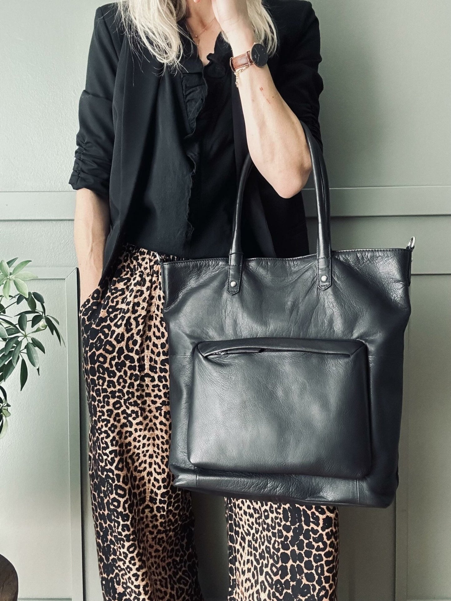Arbejdstaske / Shopper – Black Lisa - VIAMAJA.DK