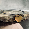 Armbånd m. Børstet hjerte