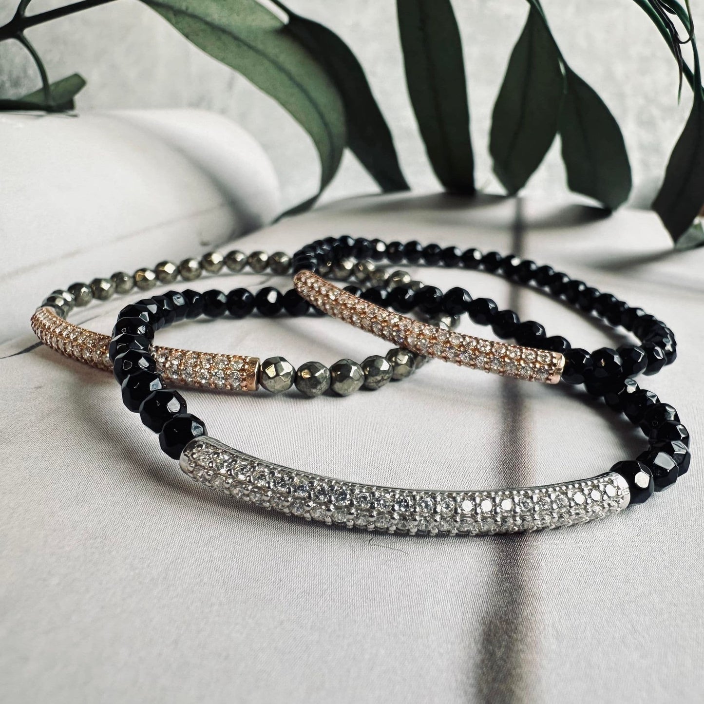 Armbånd Maja ONYX m. sterling silver - VIAMAJA.DK