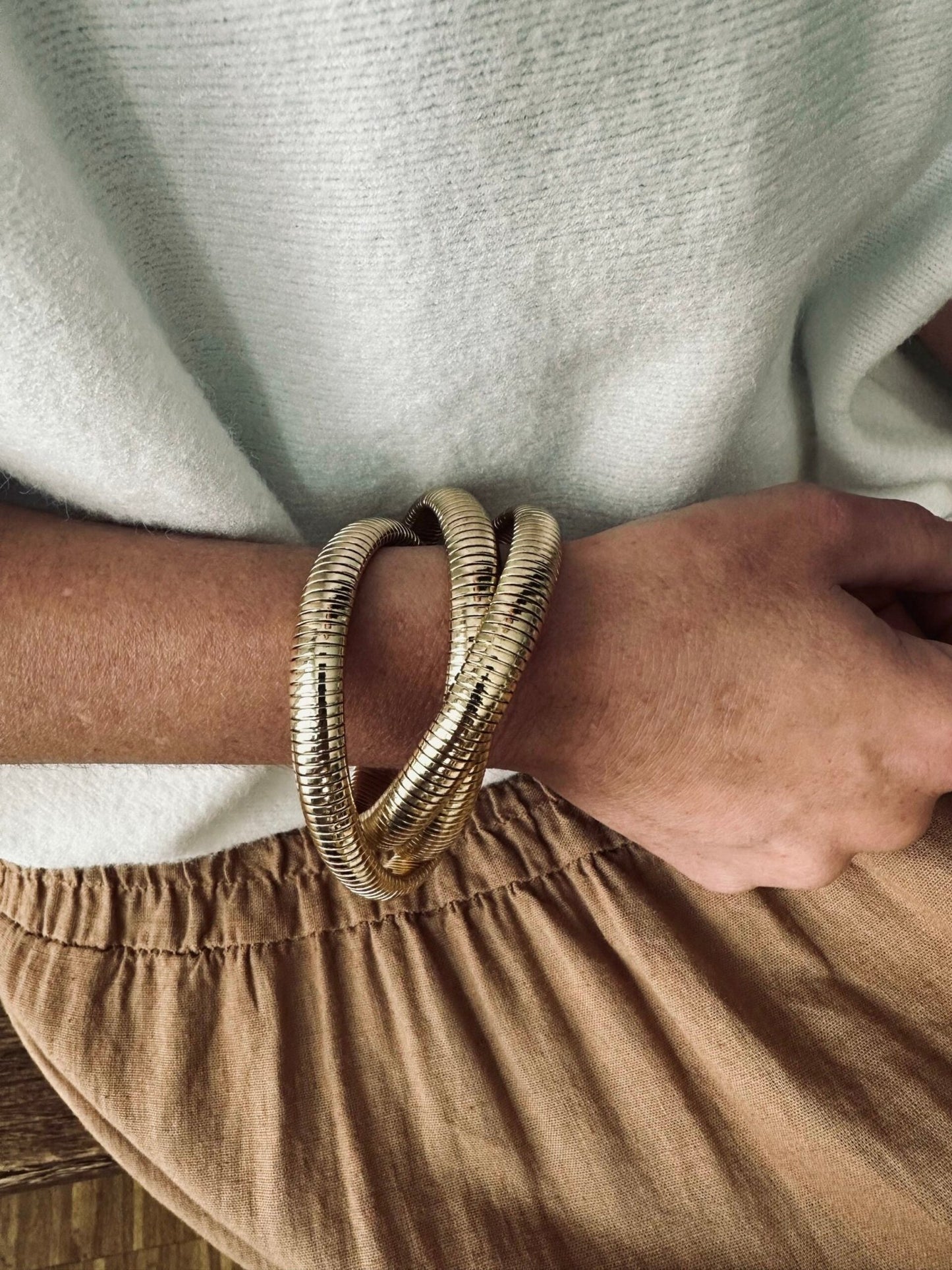 Armbånd Tripel forgyldt - VIAMAJA.DK