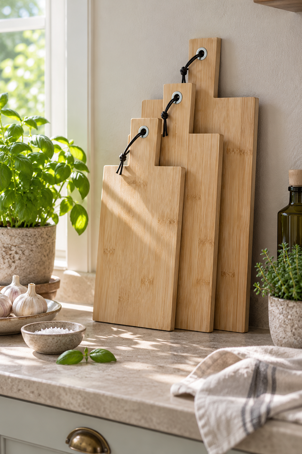 Skærebræt - 3 stk. Bambus
