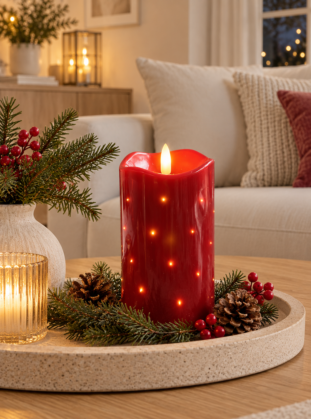LED Bloklys JUL TWINKLE - 12,5cm
