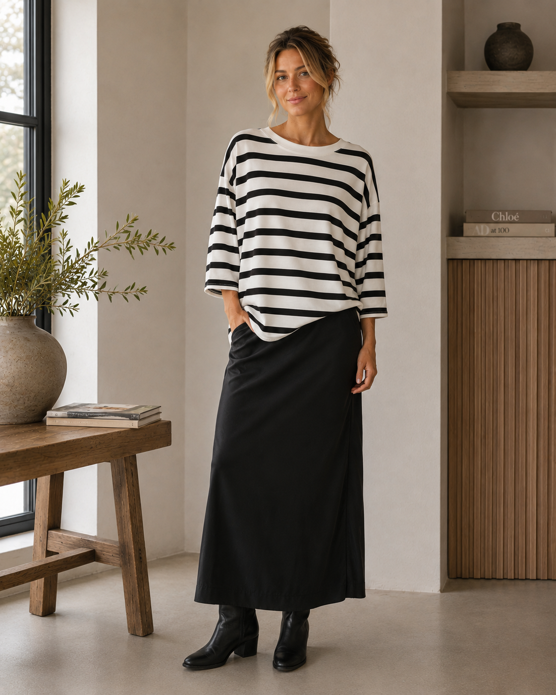 Bluse Sage black