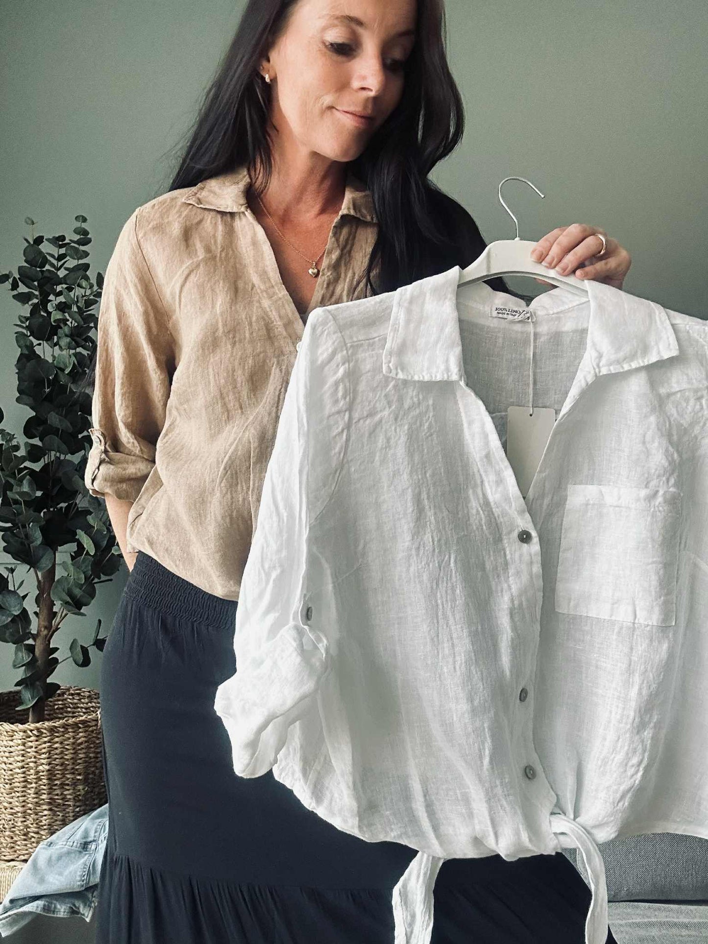 Skjorte NALA hvid - 100% hør