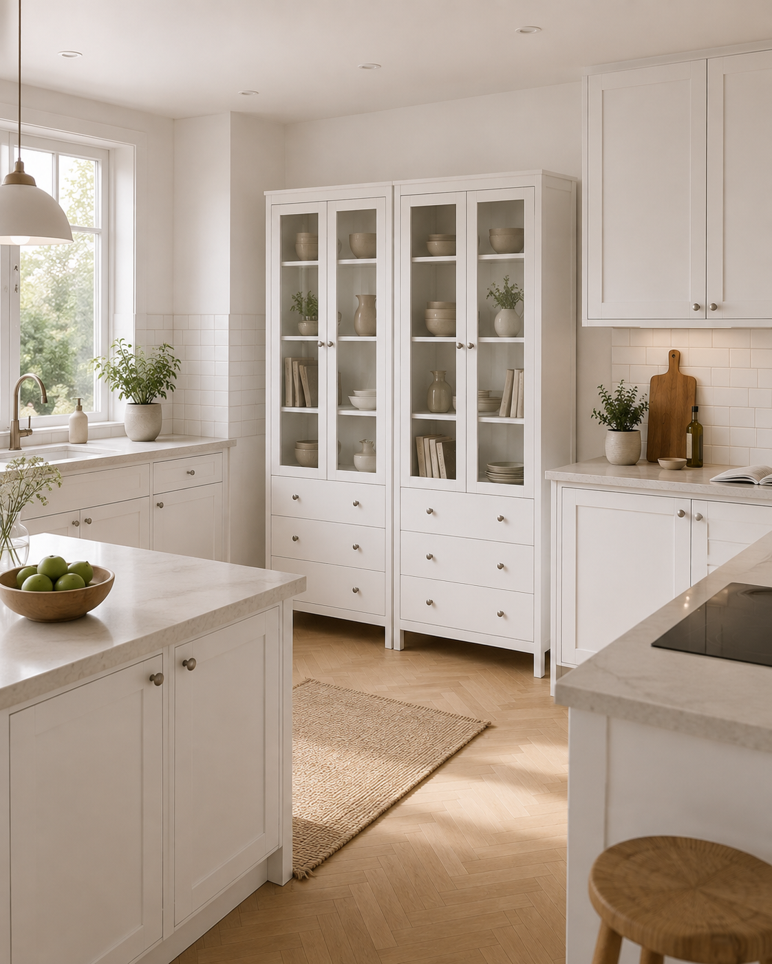Vitrineskab Nordic white