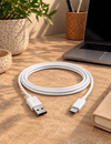 Opladerkabel USB-C til USB-A – 2 m hvid