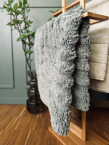 Bademåtte m. Cirkler olive grey - VIAMAJA.DK