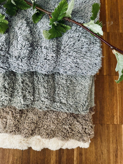 Bademåtte m. Cirkler olive grey - VIAMAJA.DK