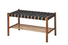 Bænk 45x80x40 cm Eg Lak/Stof Flet