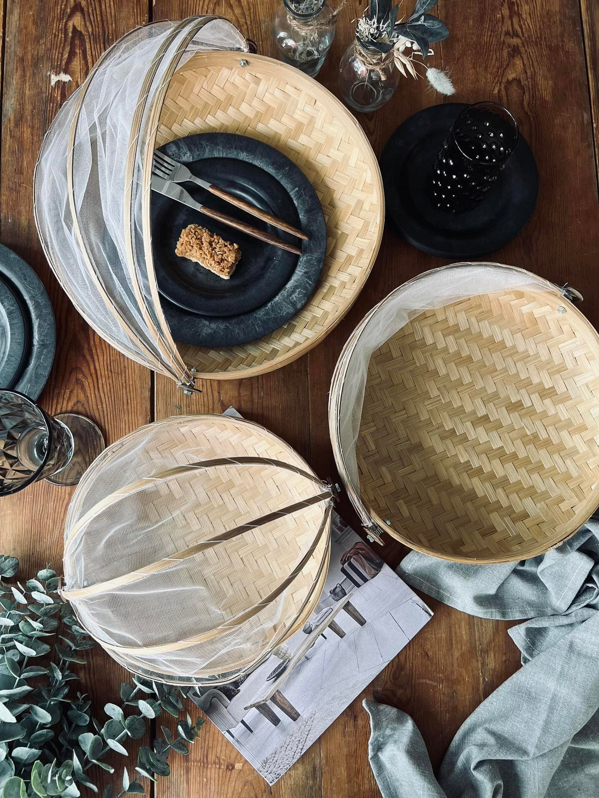 Bakker med fluenet - Sæt af 3 stk - VIAMAJA.DK