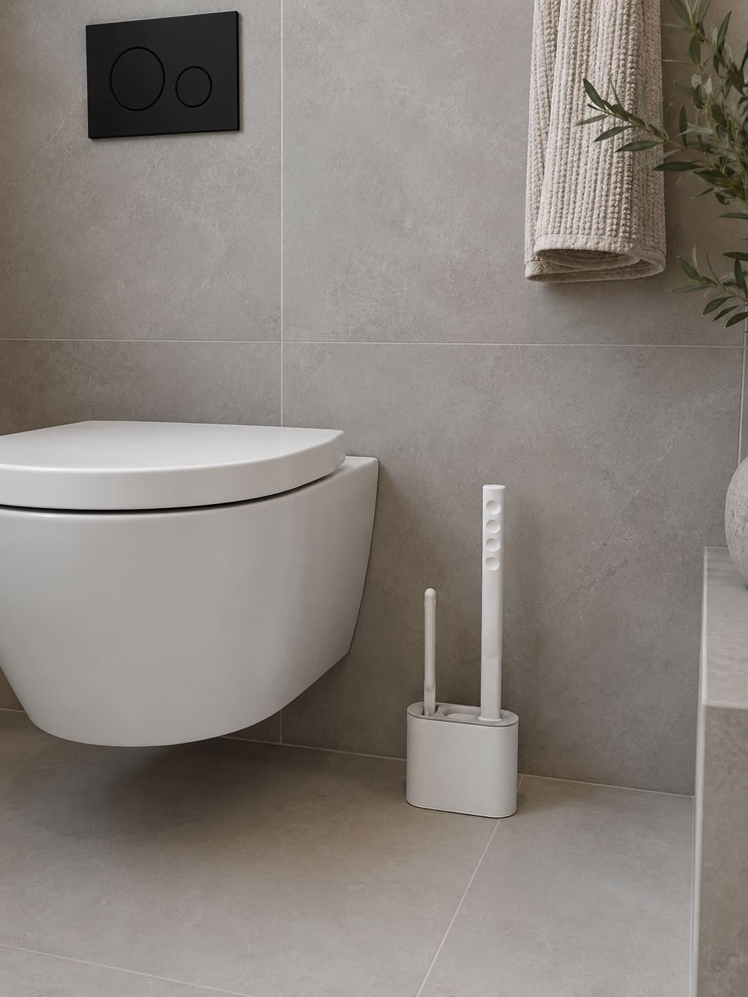 Toiletbørste Silikone sæt med 2 børster