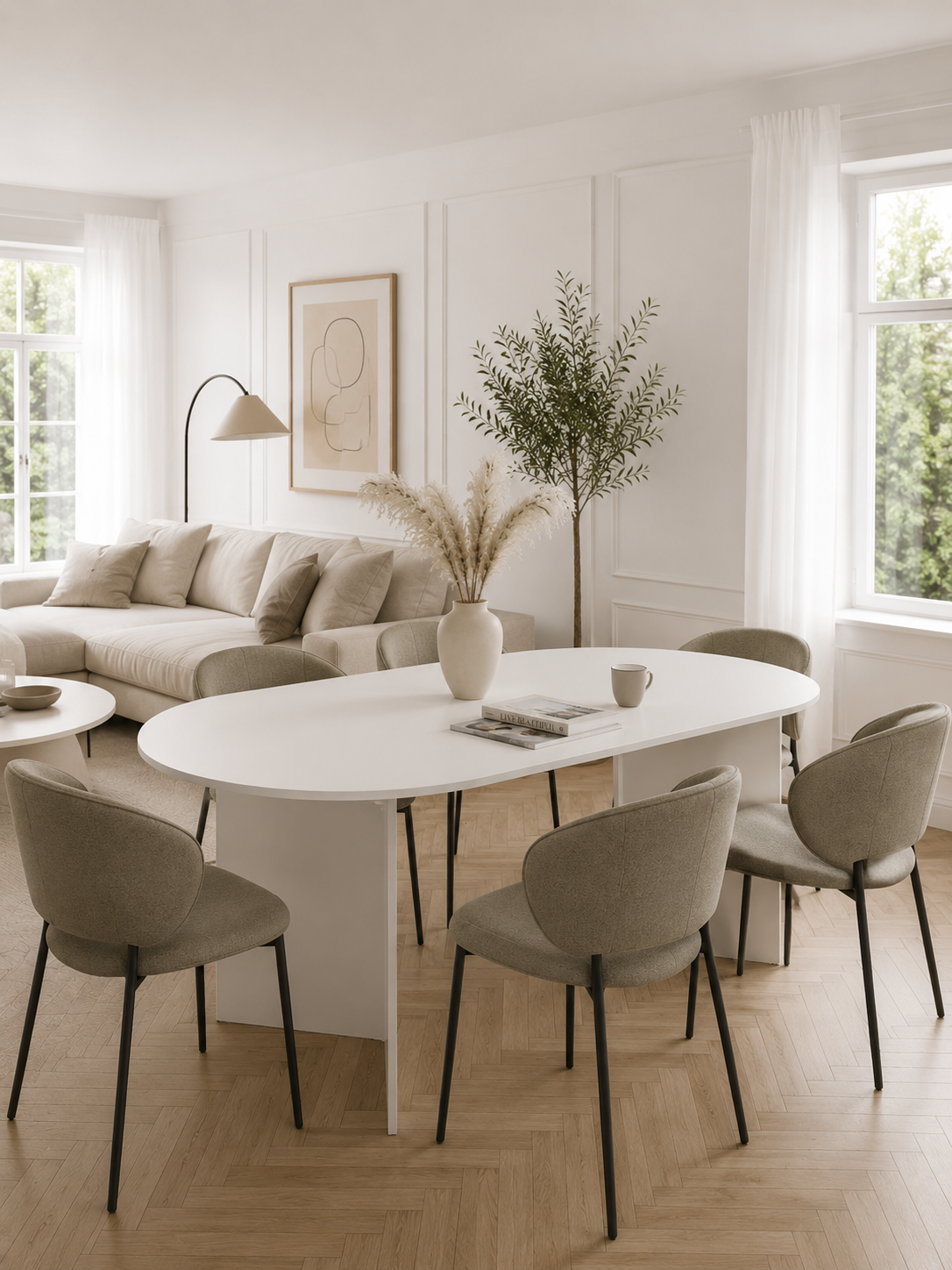Spisebord Nordic oval White