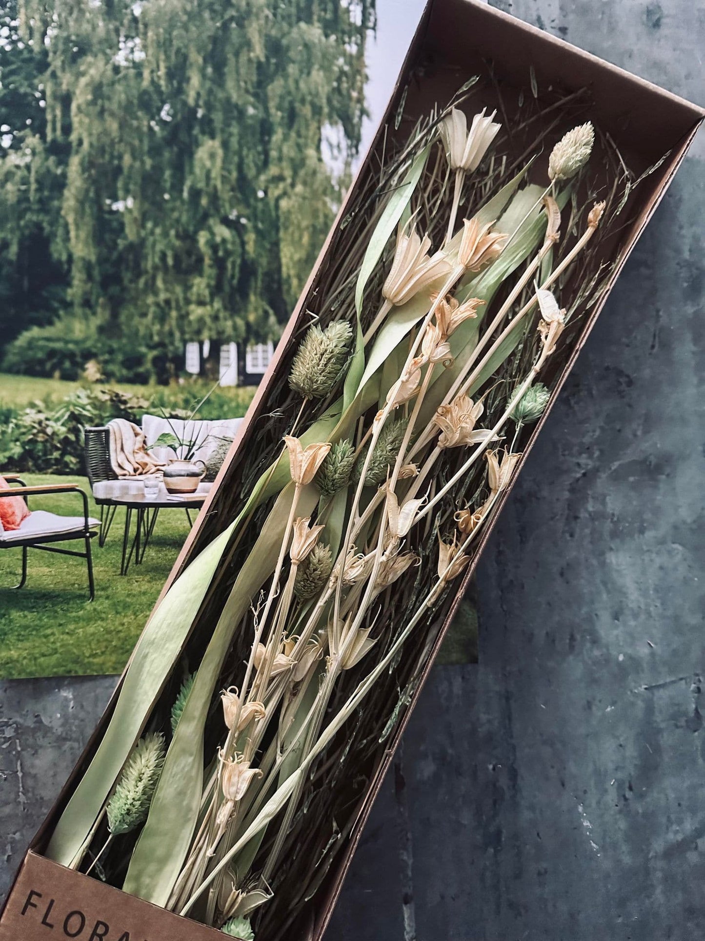 Blomster mix kasser - Natur lime - VIAMAJA.DK