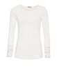 Bluse BASIS med blondedetaljer – White