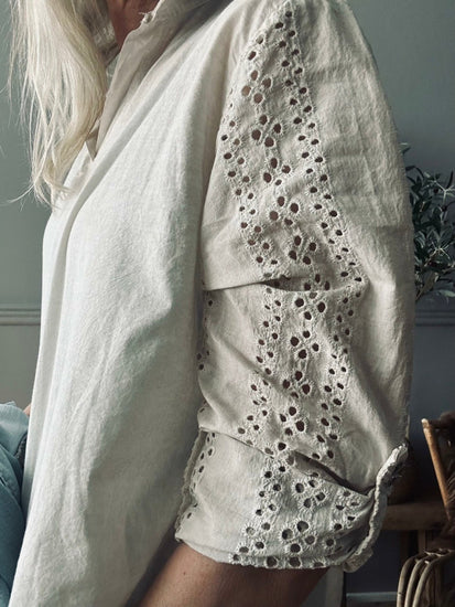 Bluse – Beige Cold Wash - VIAMAJA.DK