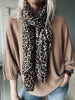 Bluse - Camel med guld effekt