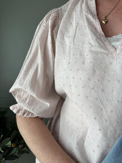 Bluse i let bomuld – Soft rose - VIAMAJA.DK