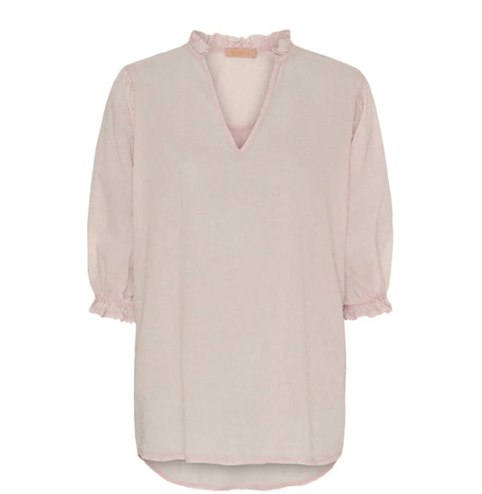 Bluse i let bomuld – Soft rose - VIAMAJA.DK