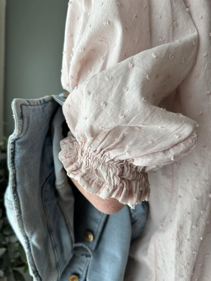 Bluse i let bomuld – Soft rose - VIAMAJA.DK