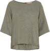 Bluse med knapper – Soft military hørmix