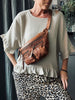 Bluse Olivia hørmix beige