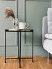 Bord i sort og guld metal – Large