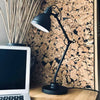 Bordlampe med "knæk" - Sort metal